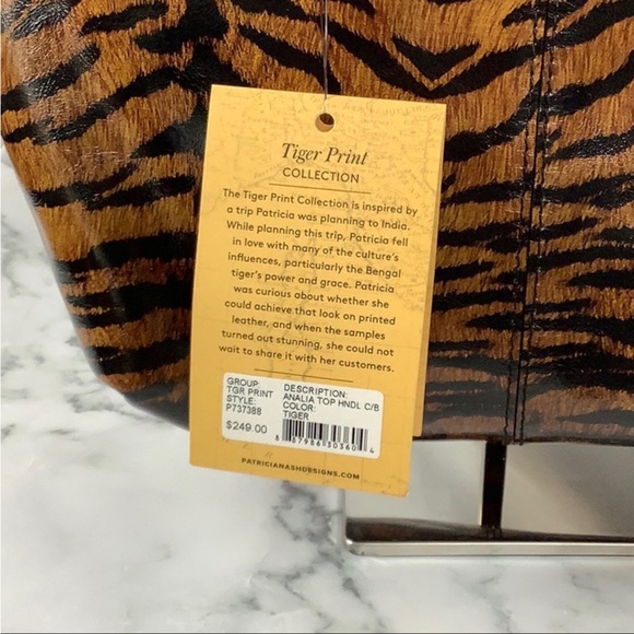 NWT- Patricia Nash Analia Top Handle Crossbody - Tiger - Picture 4 of 5